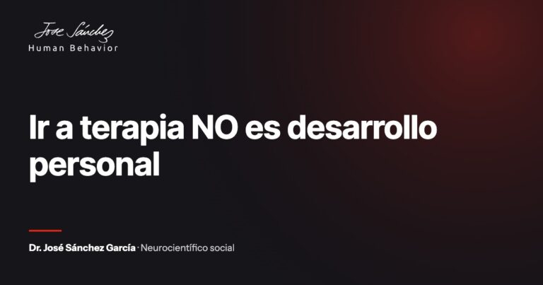 Ir a terapia NO es desarrollo personal