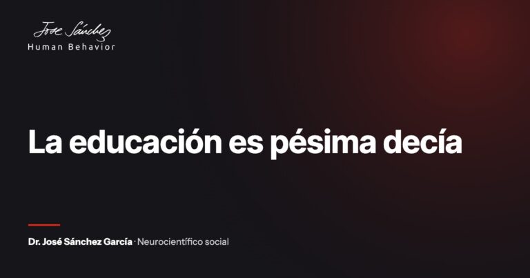 La educación es pésima decía