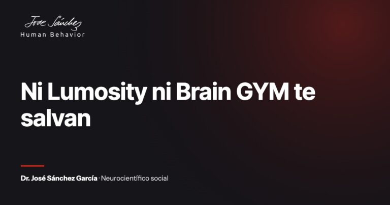 Ni Lumosity ni Brain GYM te salvan